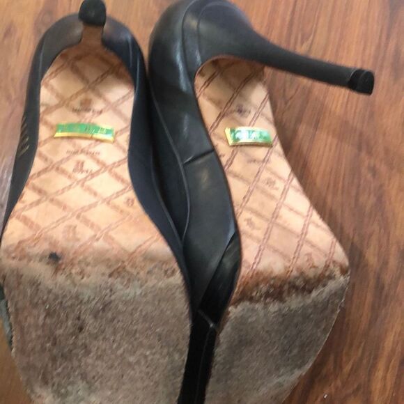 L.a.m.b. Gwen Stefani navy platform high heels 8.5 - Picture 6 of 9